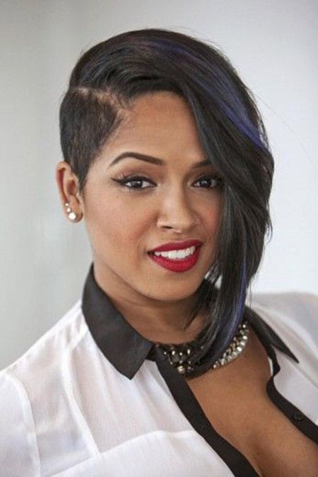 Short Asymmetric Hairstyle- African American Short Hairstyles