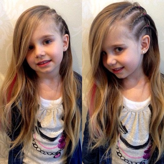 Side Braids Hairstyles for Little Girls