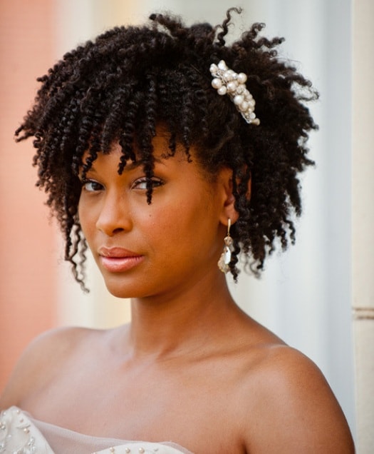 Simple and Elegant Black Wedding Hairstyles