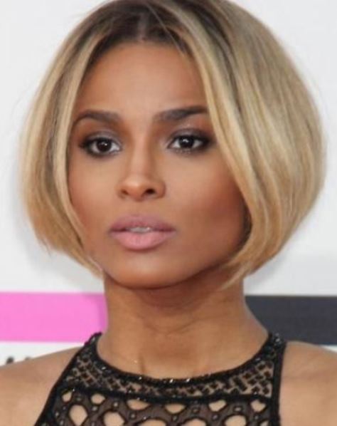 Smooth Bob with Center Part- Short bob hairstyles 2016