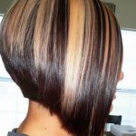 Stacked Bob with Highlights-Medium length haircuts for thick hair