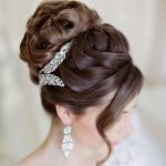 Stunning Wedding Hairstyles Braided Updo with Long Side Bang