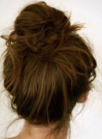 Tousled Top Knot- Easy hairstyles to make at home