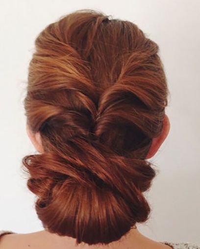 Twisted Sisters Low Bun-Updos for Curly Hair