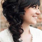 Updo for Curly Hair with a Side Braid