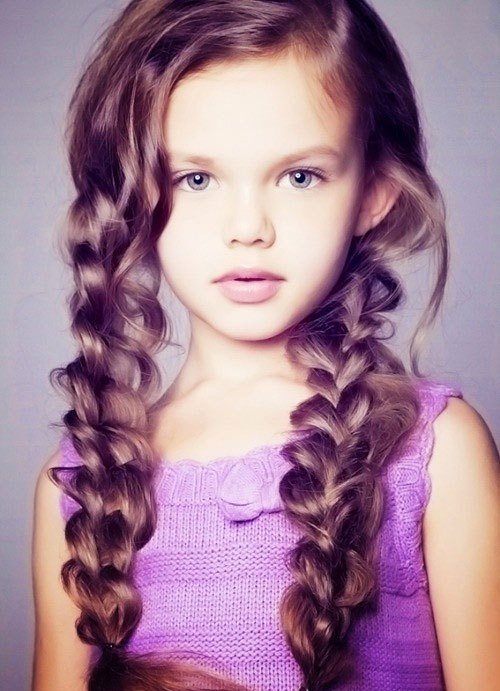 Violet Fun Hairstyles for Little Girls