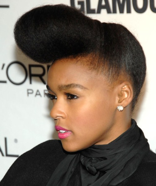 Voluminous Pompadour Black Short Hairstyles