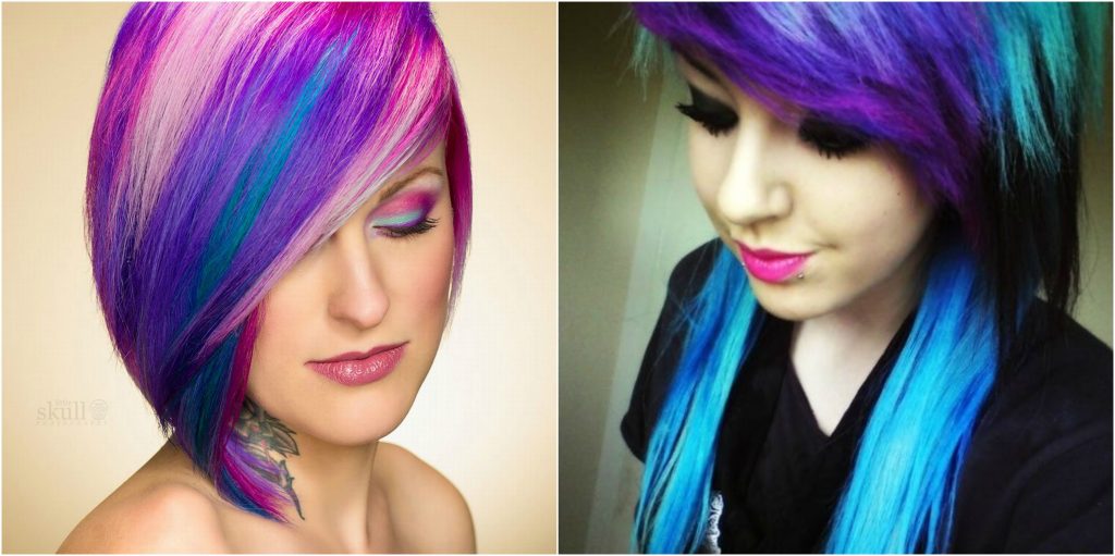 colorful emo hairstyle