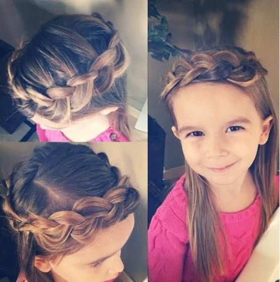 crown barided haistyle simple cornrows braids for kids