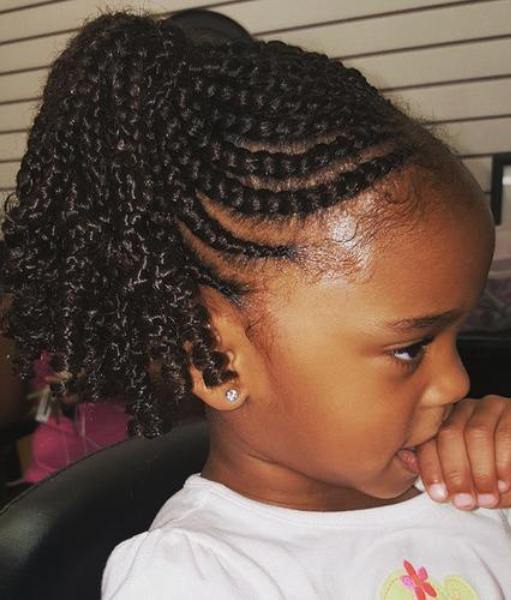 curly braided pony simple cornrows braids for kids