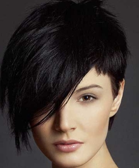 layered Asymmetrical Pixie Cuts