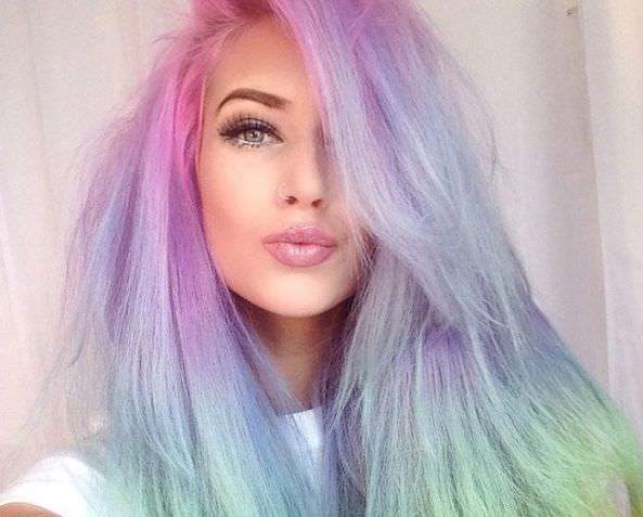 rainbow hair cool colors