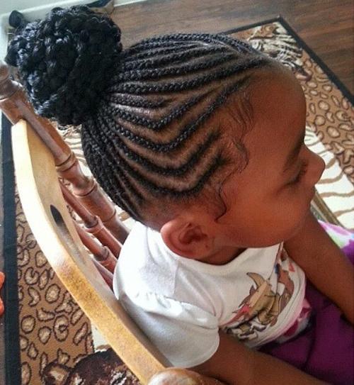 skinny simple cornrows braids for kids