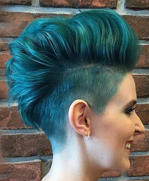 troubled in turquoise punk hairstyles for women