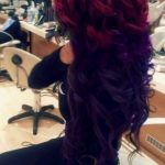 Maroon to purple reverse ombre hair color ideas