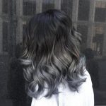 Steel Grey Black Ombre Hair