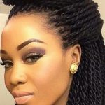 Twisted box braid updo hairstyles