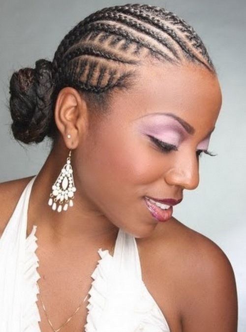 Elegant Low Box braids updo hairstyles