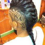 undercut french braids for black women
