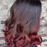 burgundy black ombre hair