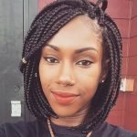 Box braid short hairstyles for black women
