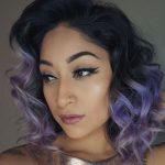 Pretty purple reverse ombre hair color ideas