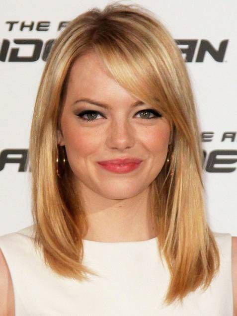 Medium length hairstyles with side bangs 