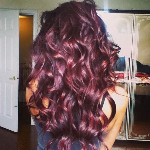 Lavender Icing with Burgundy Hair Color