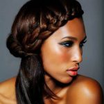 side swept french braids for black women