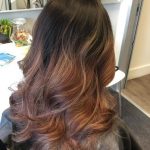 Rosy Brown reverse Ombre Hair Color ideas