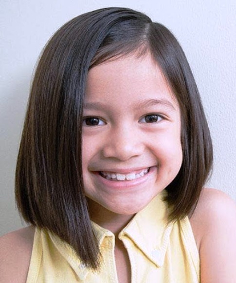 A- Line Bob Haircut for Little Girls-Short Haircuts for Little Girls