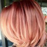 A Real Rose Gold-Short Hair with Highlights