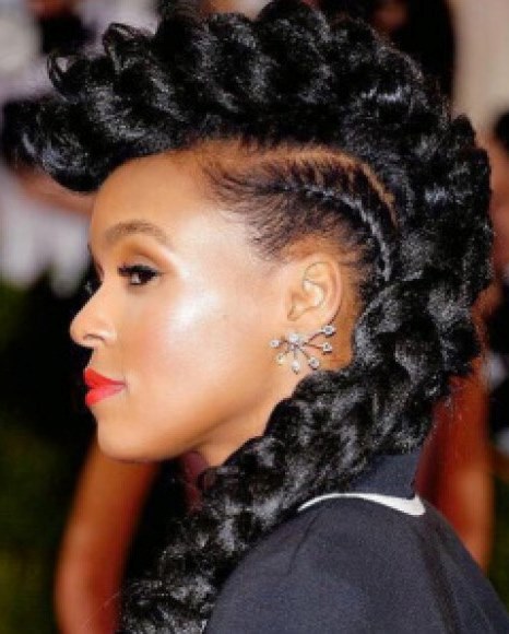 Big Braid Natural Hair Mohawk Hairstyles