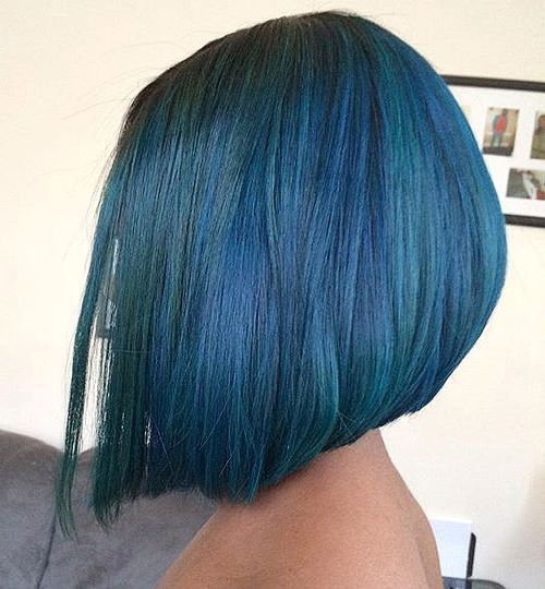 Blue Bob Sew In Hairstyles