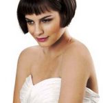 Bobbed Hairstyle with Bangs- Wedding hairstyles for short hair
