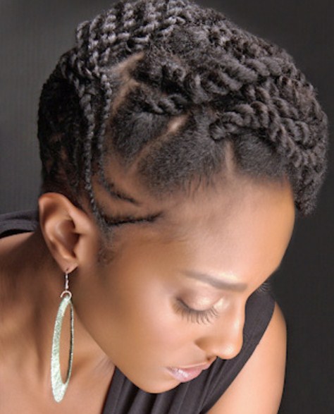 Braided Natural Hairstyle-Natural Hairstyles for Short Hair
