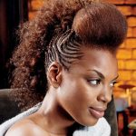 Braids and Curly Natural Hair Mohawk Hairstyles