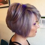 Bright Purple highlights with Ashy Brown Purple Highlights