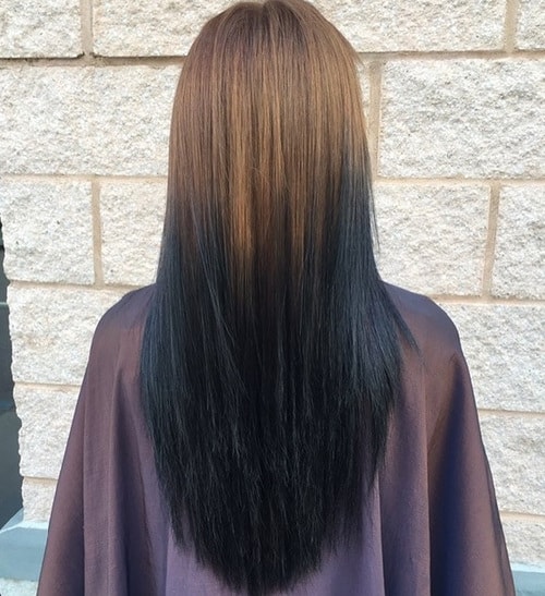 Black Red Ombre Ombre Straight Hair