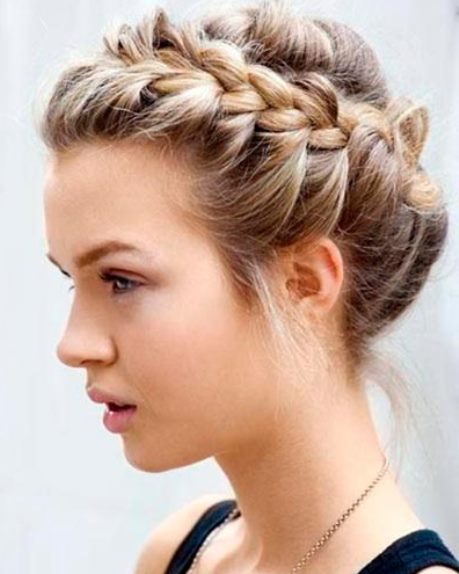 Bulky Braided Crown Bun braids for women