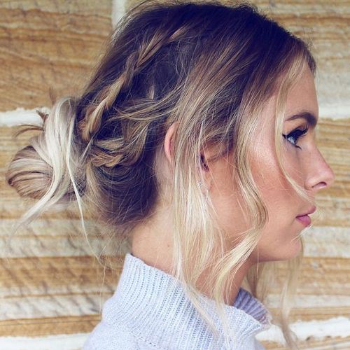 Bun for Thinner Hair Medium Length Hairstyles