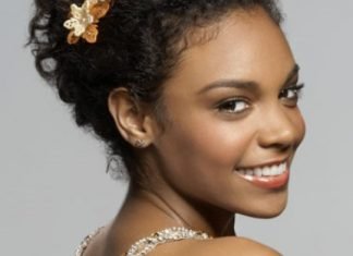 20 Natural Curly Hairstyles Casual Bun for Wavy Locks- Natural curly hairstyles