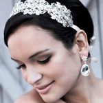 Cropped Hairstyle with Rhinestone Hairpiece- Wedding hairstyles for short hair