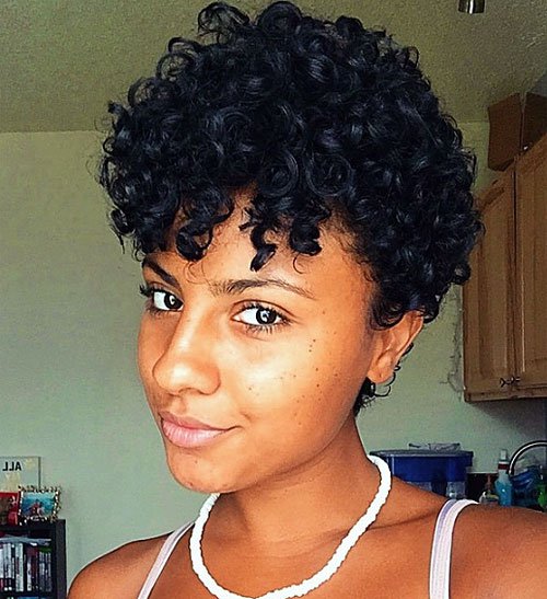 Curly Bangs with Pixie Cuts