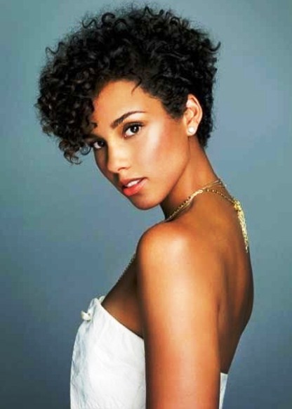 Curly Hair-Natural Hairstyles for Short Hair