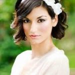 Curly Hairstyle with Headband- Wedding hairstyles for short hair