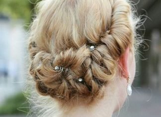 15 Gorgeous Prom Hairstyles for Short Hair Dark Blonde Rolls and Twists Prom Hairstyles for Short Hair