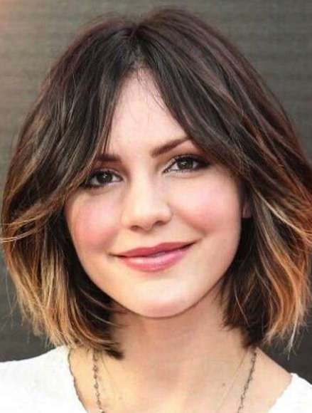 Dark Hair Bright Highlights-Highlights Short Hair