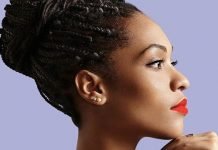 20 Quick Box Braids Elegant Bun Style Box Braids