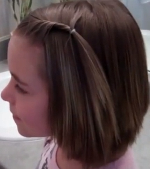 Front Twist Back for Short Hair & Bangs-Short Haircuts for Little Girls
